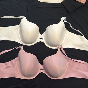 Warners Smoothing Comfort No Side Effects T-Shirt Bra (Set of 2) 38B NWOT